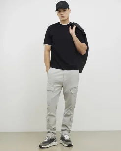 Black Slim Fit Interlock Cotton T-Shirt