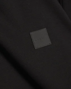 Black Slim Fit Interlock Cotton T-Shirt