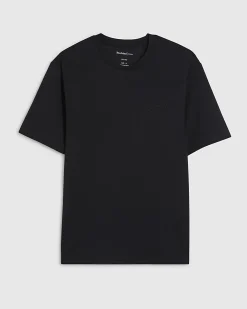 Black Slim Fit Interlock Crew Neck T-Shirt