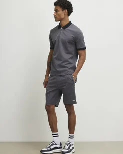 Black Slim Fit Jacquard Shorts