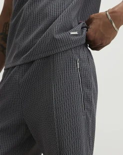 Black Slim Fit Jacquard Shorts