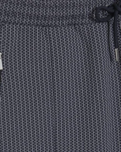 Black Slim Fit Jacquard Shorts