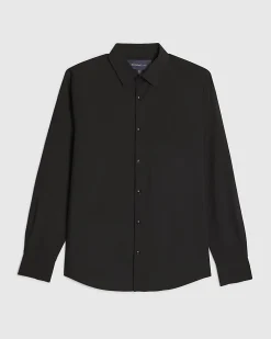 Black Slim Fit Long Sleeve Shirt