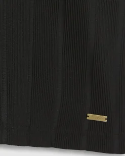 Black Slim Fit Open Neck Polo Shirt