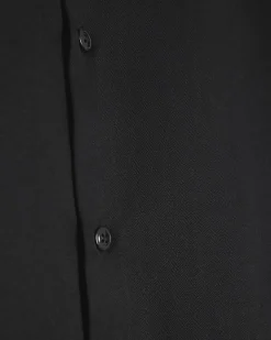 Black Slim Fit Premium Cotton Blend Shirt