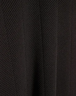 Black Slim Fit Premium Textured Knit Polo