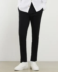 Black Slim Fit Stretch Chino Trousers