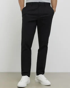 Black Slim Fit Stretch Chino Trousers