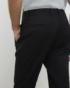 Black Slim Fit Stretch Chino Trousers