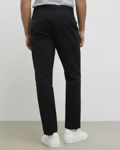 Black Slim Fit Stretch Chino Trousers