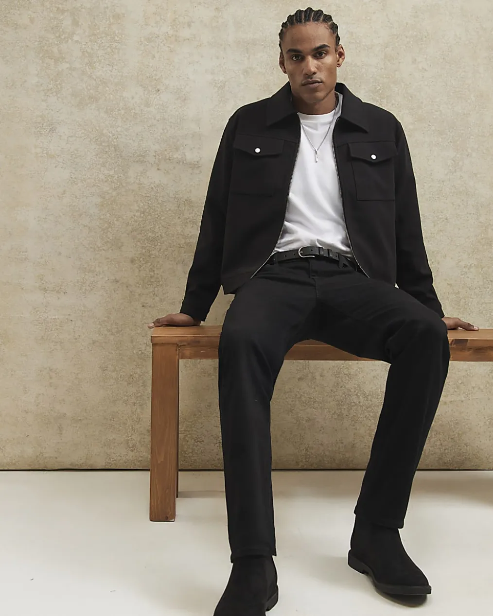 Black Slim Fit Stretch Essential Jeans