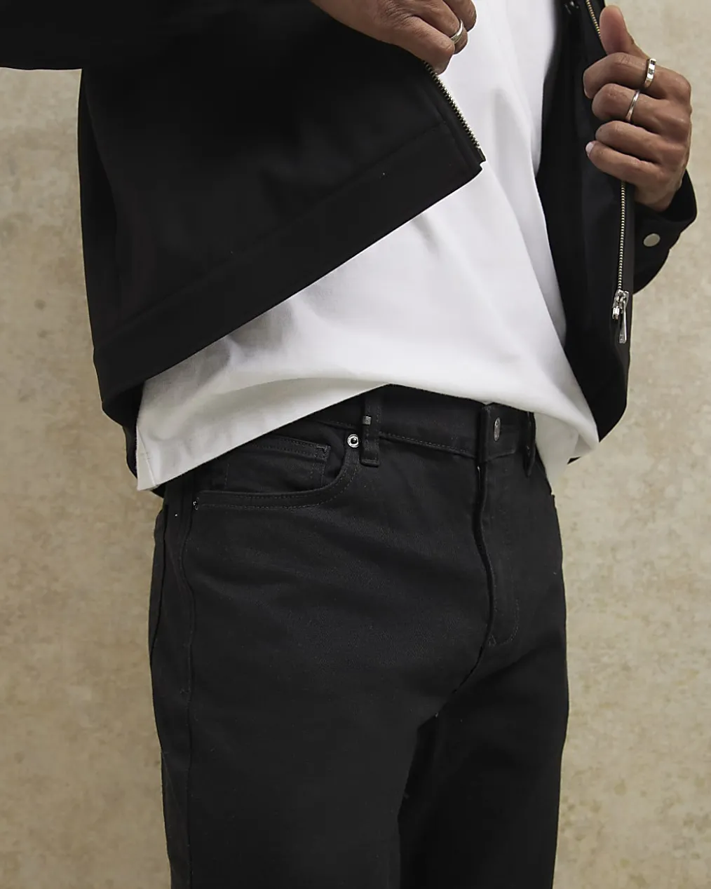 Black Slim Fit Stretch Essential Jeans