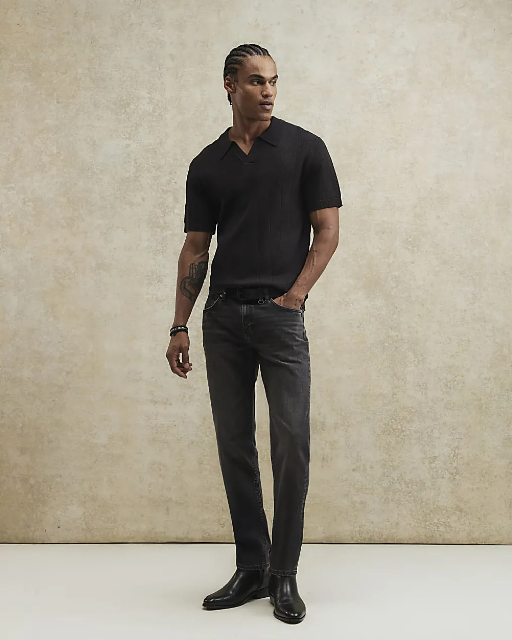 Black Slim Fit Stretch Jeans