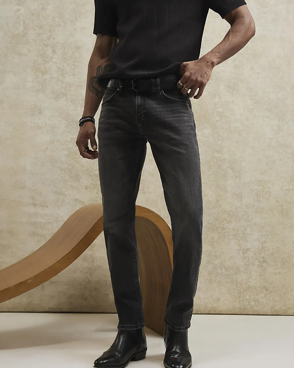 Black Slim Fit Stretch Jeans