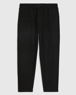 Black Slim Fit Stretch Textured Joggers