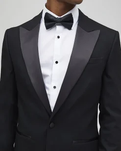 Black Slim Fit Stretch Tuxedo Suit Jacket