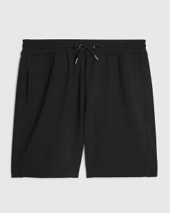 Black Slim Fit Textured Tipped Shorts