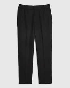 Black Slim Fit Textured Trousers