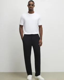 Black Slim Fit Textured Trousers