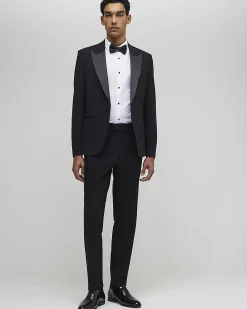 Black Slim Fit Tuxedo Jacket