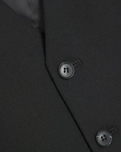 Black slim fit waistcoat