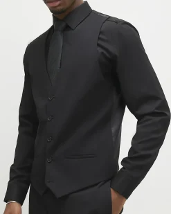 Black Slim Fit Waistcoat