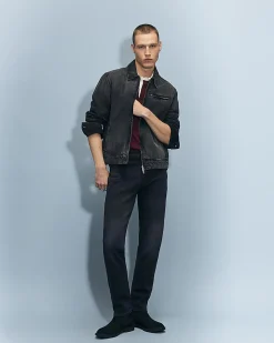 Black Slim Fit Washed Jeans