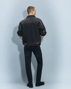 Black Slim Fit Washed Jeans