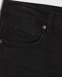 Black Slim Fit Washed Jeans