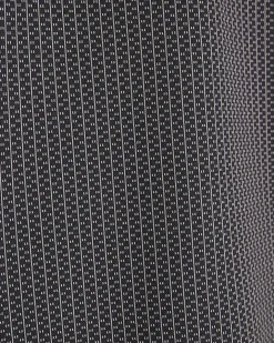 Black Slim Fit Zip Neck Jacquard Polo Shirt