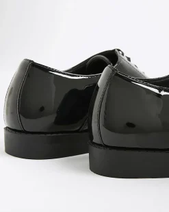 Black Smart Patent Derby Shoes
