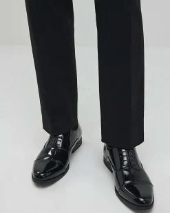 Black Smart Patent Derby Shoes