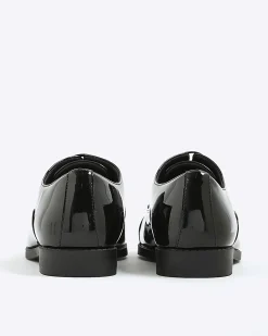 Black Smart Patent Derby Shoes