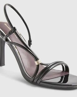 Black Strappy Heeled Sandals