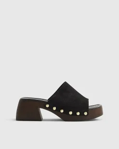 Black Suede Clogs