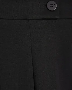 Black Tailored Jersey Wide Leg Trousers