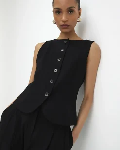 Black Tailored Waistcoat