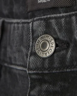 Black Tapered Fit Stretch Jeans