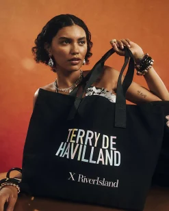 Black Terry De Havilland Tote Bag