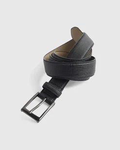 Black Textured Belt