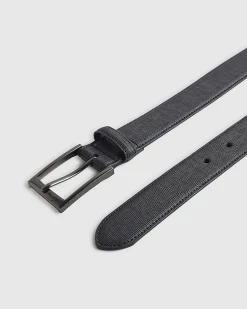 Black Textured Belt