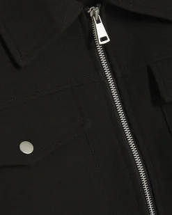 Black Textured Western Jacket