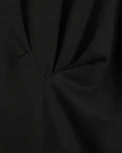 Black Tuck Side Mini Dress