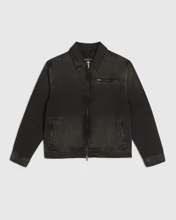 Black Washed Denim Jacket