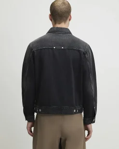Black Washed Denim Jacket