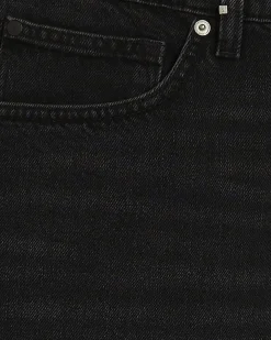 Black Washed Regular Fit Denim Shorts