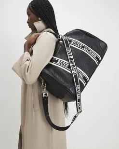 Black Webbing Front Monogram Barrell Bag