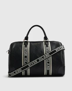 Black Webbing Front Monogram Barrell Bag
