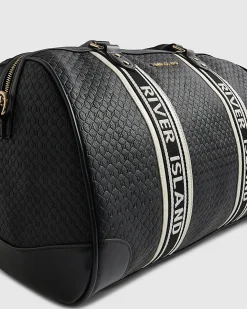 Black Webbing Front Monogram Barrell Bag