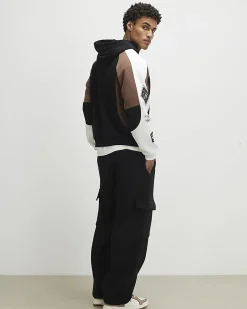 Black Wide Leg Cargo Joggers